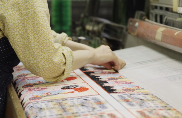 シェニール織り