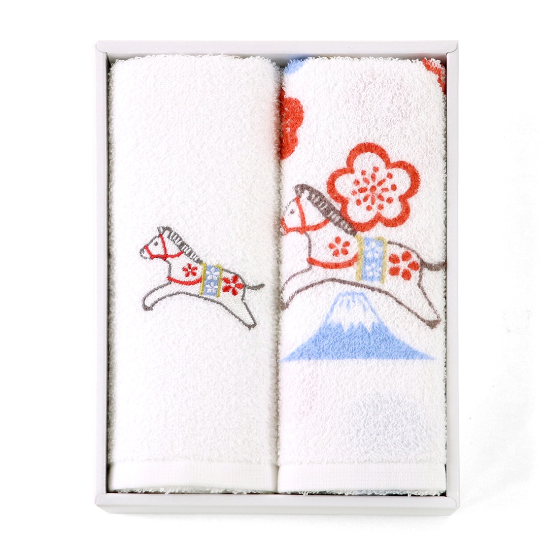 お年賀『午』フェイスタオル2P