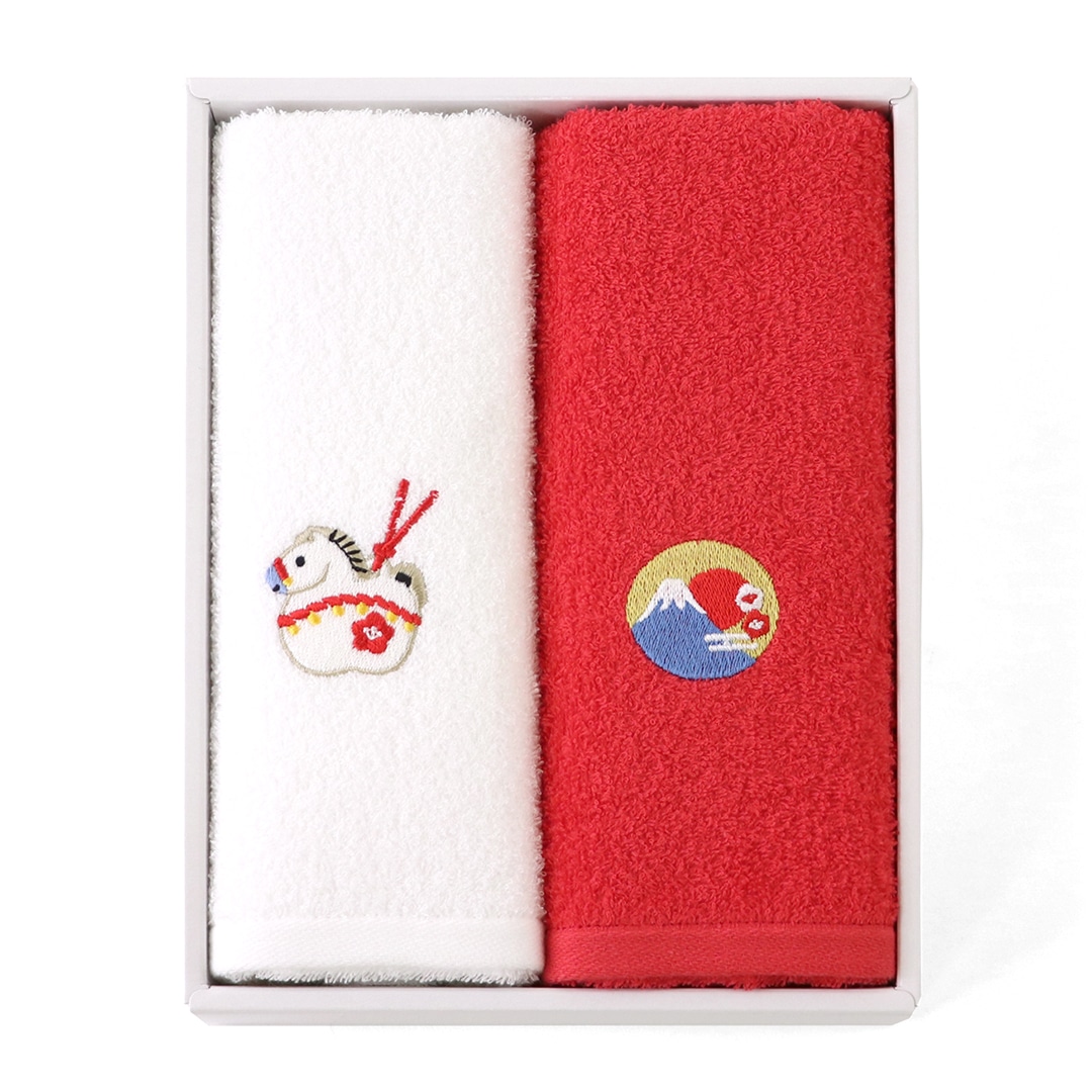 お年賀『2026福福』フェイスタオル2P