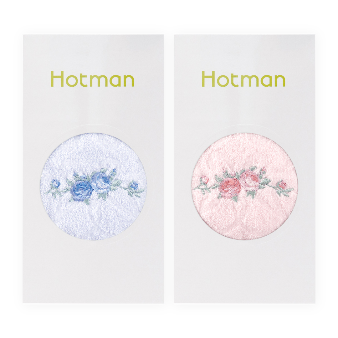 W68021 リリーローズ (刺繍) ライトフェイスタオル 1P